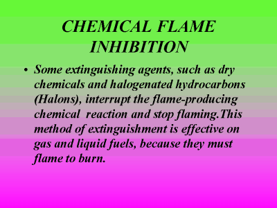 Chemical Flame Inhibition